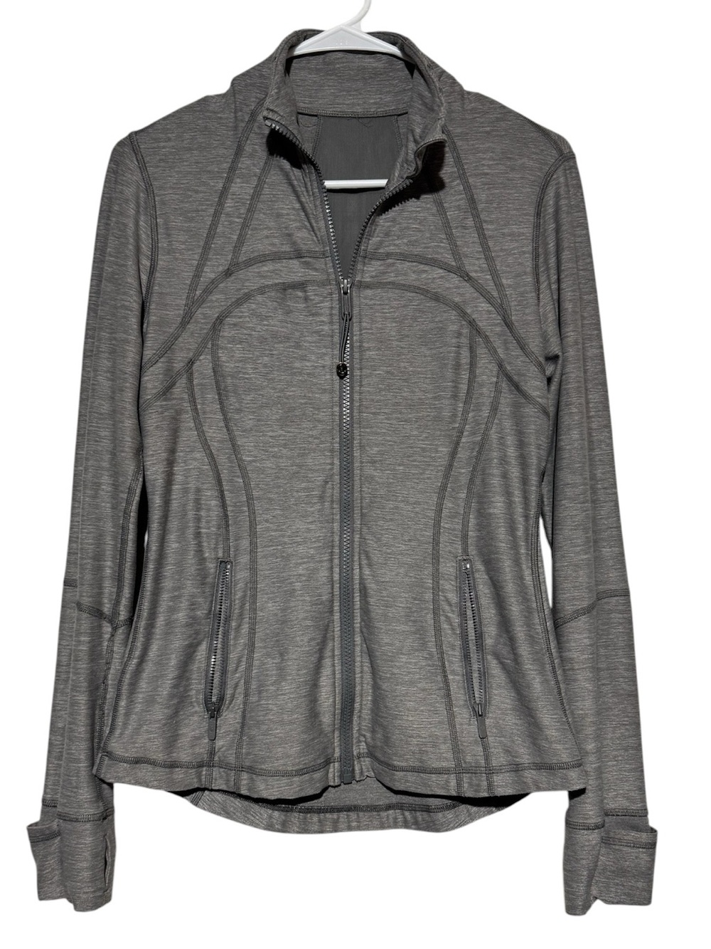 Lululemon Define Jacket Light Gray Women Size 8‎ Full Zip Workout Sporty
